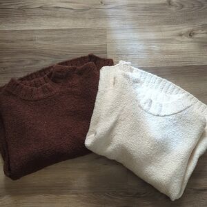 Old Navy Sweater Bundle- Cream And Brown